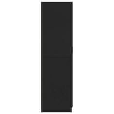 Vidaxl Garderobna omara črna 80x52x180 cm iverna plošča