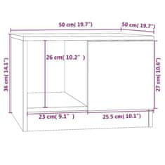 Vidaxl Klubska mizica bela 50x50x36 cm konstruiran les