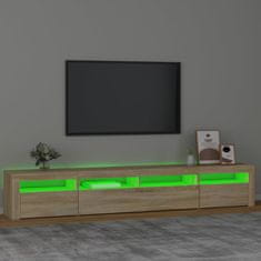 Vidaxl TV omarica z LED lučkami sonoma hrast 240x35x40 cm