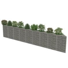 Vidaxl Gabion stena iz pocinkanega jekla 630x30x100 cm