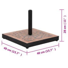 Vidaxl Podstavek za senčnik terakota kvadraten 12 kg