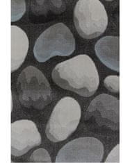 KONDELA Preproga Menga 133x190 cm - rjav/siv/kamniti vzorec