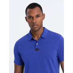 OMBRE Moška polo majica z ovratnikom V9 S1745 modra MDN124703 XL