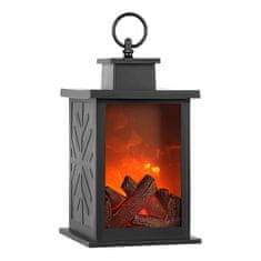 Netscroll Okrasna svetilka z izgledom kamina in navideznim ognjem, FireLantern