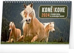 Namizni koledar 2024: Konji CZ/SK, 23,1 × 14,5 cm
