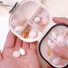 Netscroll Škatla za shranjevanje zdravil, kapsul prehrambenih dodatkov, manjšega nakita in ostalih pripomočkov, majhna in prenosna, vodoodporna zaščita, škatlica za zdravila, PillBox