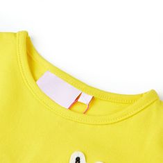 Vidaxl Otroška majica živo rumena 116