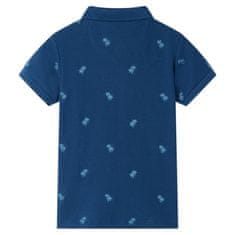 Vidaxl Otroška polo majica temno modra 104
