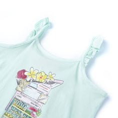 Vidaxl Otroška majica z naramnicami svetlo mint 116