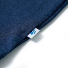 Vidaxl Otroška majica s kratkimi rokavi temno modra 104