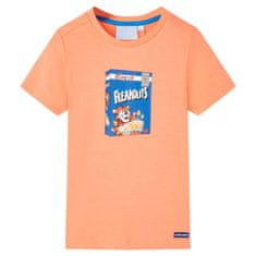 Vidaxl Otroška majica s kratkimi rokavi neon oranžna 140
