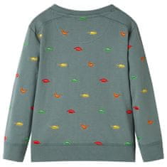 Vidaxl Otroški pulover kaki 128