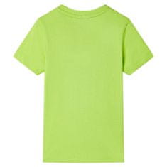 Vidaxl Otroška majica s kratkimi rokavi svetlo zelena 104