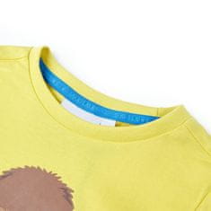 Vidaxl Otroška majica s kratkimi rokavi rumena 116