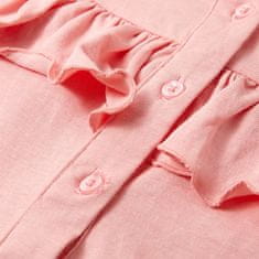 Vidaxl Otroška majica s kratkimi rokavi srednje roza 140