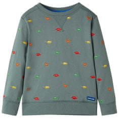 Vidaxl Otroški pulover kaki 128