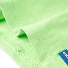 Vidaxl Otroška majica s kratkimi rokavi neon zelena 140