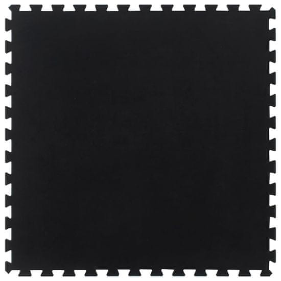 Vidaxl Gumijasta talna ploščica črna 12 mm 100x100 cm