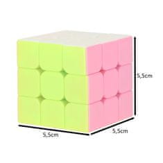 WOWO Puzzle Cube 3x3 - neonska logična igra, 5,65 cm