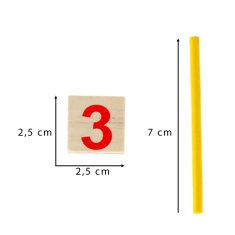 WOWO Izobraževalni set Montessori - palice za učenje štetja s števci in številkami