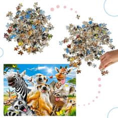 WOWO African Selfie Puzzle Castorland - sestavljanka z afriškimi živalmi, 260 kosov, za otroke 8+ let