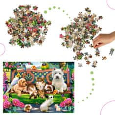 WOWO Puzzle za otroke - CASTORLAND Puzzle 180 kosov - Živali v parku, igra za otroke 7+ let