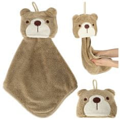 WOWO Teddy Bear Otroška brisača za otroško sobo - Teddy Bear Children's Towel 42x25cm for Nursery - Brown