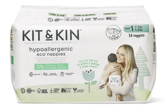 Kit & Kin plenice, velikost 1, 2-5 kg, 40/1 (54110N)