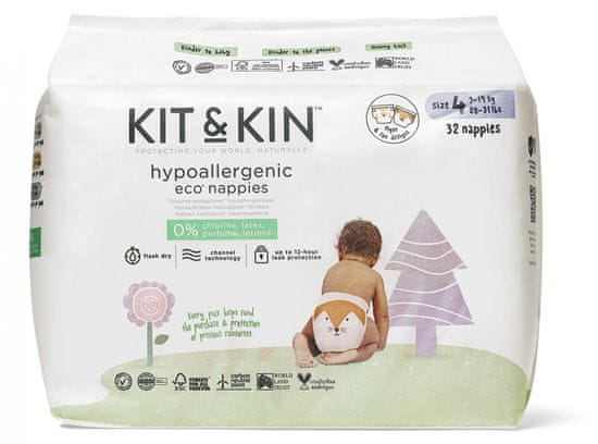 Kit & Kin plenice, velikost 4, 9-14 kg, 32/1 (54141N)