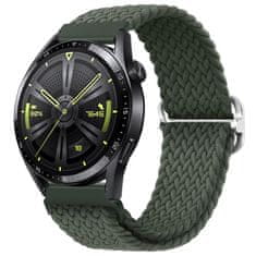 BStrap Elastic Nylon pašček za Xiaomi Amazfit GTR Mini, olive green