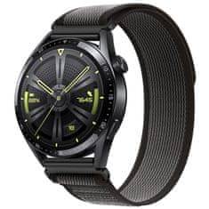 BStrap Velcro Nylon pašček za Xiaomi Amazfit GTR Mini, black gray