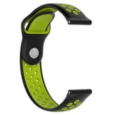 BStrap Silicone Sport pašček za Xiaomi Amazfit GTR Mini, black/Green