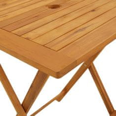 Vidaxl Zložljiva vrtna miza 60x60x75 cm trden akacijev les