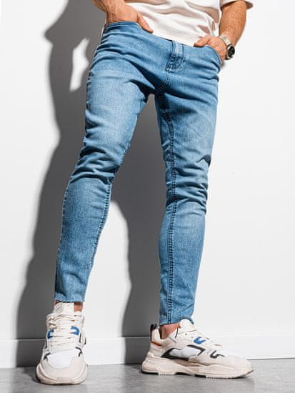 OMBRE Moške jeans hlače Irm svetlo modra
