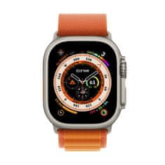 Apple Watch Ultra pametna ura, 49 mm, Titanium ohišje, Alpine Loop, oranžna, L