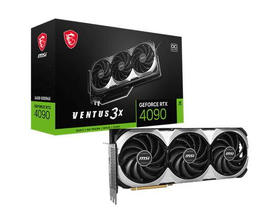 MSI GeForce RTX 4090 VENTUS 3X E 24G OC grafična kartica, 24GB GDDR6X