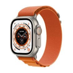 Apple Watch Ultra pametna ura, 49 mm, Titanium ohišje, Alpine Loop, oranžna, L