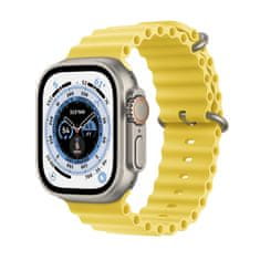 Apple Watch Ultra pametna ura, 49 mm, Titanium ohišje, Ocean Band pašček, rumena