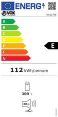VOX electronics KS 3270 E prostostoječi hladilnik, bel