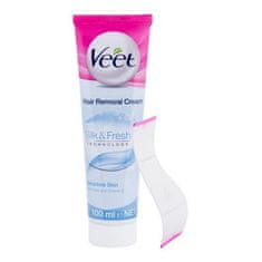 Veet Silky Fresh Sensitive Skin depilacijska krema za občutljivo kožo 100 ml za ženske