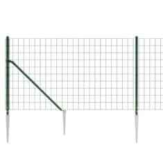 Vidaxl Mrežna ograja s konicami za postavitev zelena 1,1x10 m