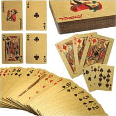 WOWO Poker Cards Gold Deck - Zlati komplet plastičnih poker kart - Komplet 54 kosov