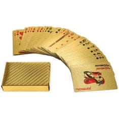 WOWO Poker Cards Gold Deck - Zlati komplet plastičnih poker kart - Komplet 54 kosov