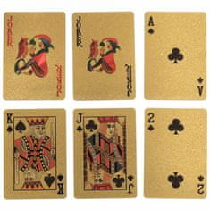 WOWO Poker Cards Gold Deck - Zlati komplet plastičnih poker kart - Komplet 54 kosov