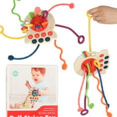 WOWO Montessori Baby Teether - Rdeče Senzorično Montessori Baby Teether