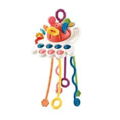 WOWO Montessori Baby Teether - Rdeče Senzorično Montessori Baby Teether