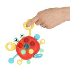 WOWO Montessori Senzorično grizalo - Montessori Baby Teether - Senzorična igrača Crab