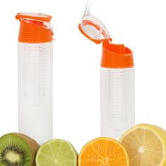 WOWO Steklenica za vodo s sadnim vložkom - Orange Water Bottle s sadnim vložkom 800 ml