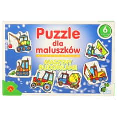 WOWO Gradbeni stroji Puzzle za otroke - ALEXANDER Otroška sestavljanka - Gradbeni stroji za otroke od 2 let