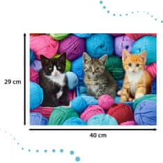 WOWO Puzzle Kittens in a Ball of Wool - Puzzle CASTORLAND 300 kosov - Kittens in a Ball of Wool 8+